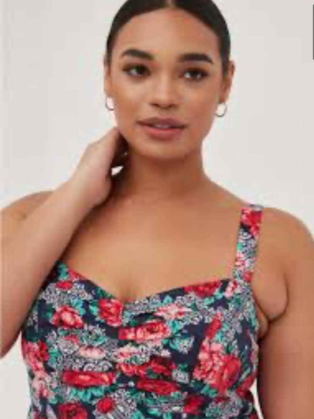 NWT Torrid Retro Chic Floral Poplin Fit & Flare Midi Dress 3X - Picture 2 of 14